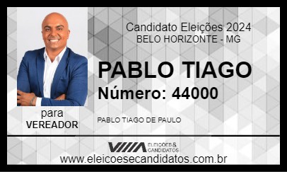 Candidato REPORTER PABLO TIAGO 2024 - BELO HORIZONTE - Eleições