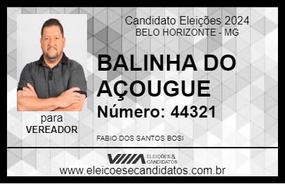 Candidato BALINHA DO AÇOUGUE 2024 - BELO HORIZONTE - Eleições