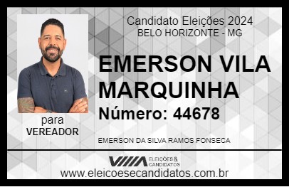 Candidato EMERSON VILA MARQUINHA 2024 - BELO HORIZONTE - Eleições