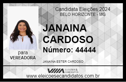 Candidato JANAINA CARDOSO 2024 - BELO HORIZONTE - Eleições