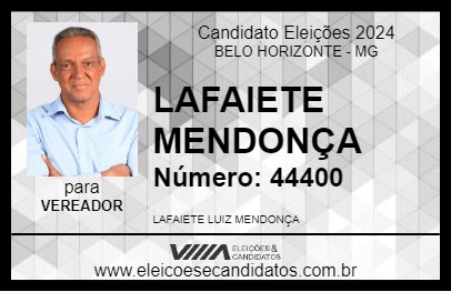 Candidato LAFAIETE MENDONÇA 2024 - BELO HORIZONTE - Eleições