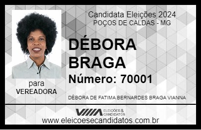 Candidato DÉBORA BRAGA 2024 - POÇOS DE CALDAS - Eleições