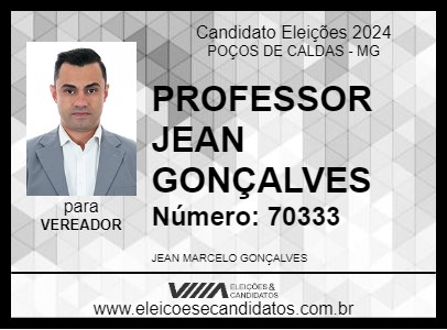 Candidato PROFESSOR JEAN GONÇALVES 2024 - POÇOS DE CALDAS - Eleições