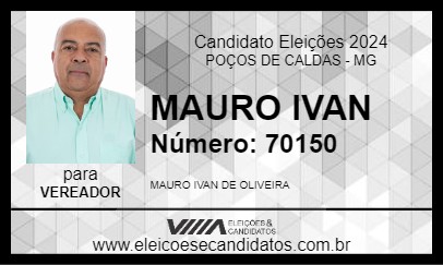 Candidato MAURO IVAN 2024 - POÇOS DE CALDAS - Eleições