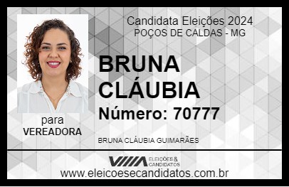 Candidato BRUNA CLÁUBIA 2024 - POÇOS DE CALDAS - Eleições