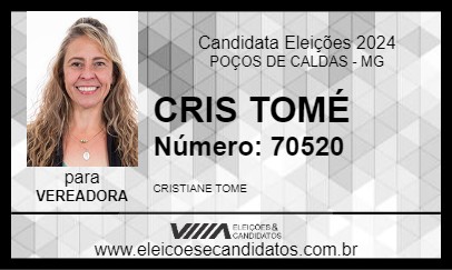 Candidato CRIS TOMÉ 2024 - POÇOS DE CALDAS - Eleições