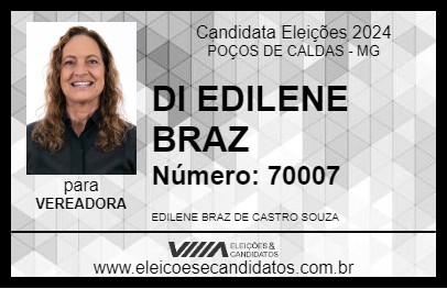 Candidato DI EDILENE BRAZ 2024 - POÇOS DE CALDAS - Eleições