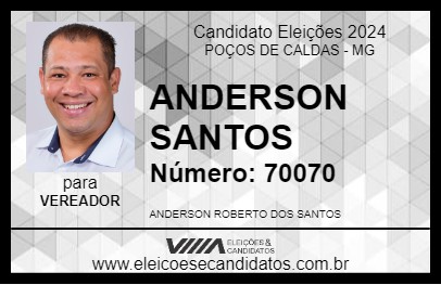 Candidato ANDERSON SANTOS 2024 - POÇOS DE CALDAS - Eleições