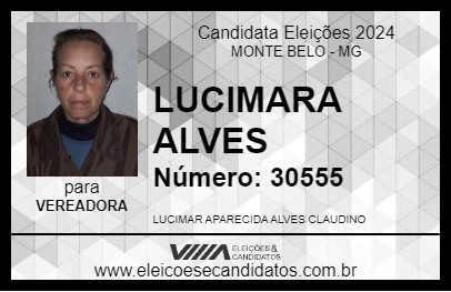 Candidato LUCIMARA ALVES 2024 - MONTE BELO - Eleições