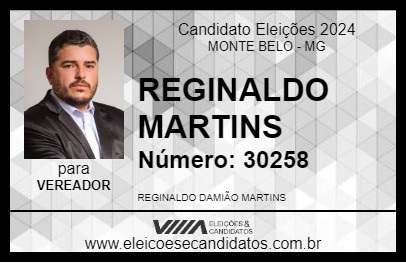 Candidato REGINALDO MARTINS 2024 - MONTE BELO - Eleições