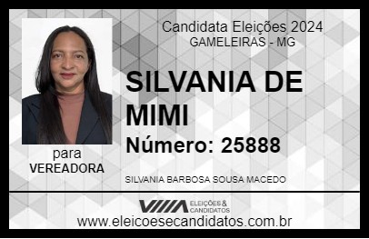 Candidato SILVANIA DE MIMI 2024 - GAMELEIRAS - Eleições