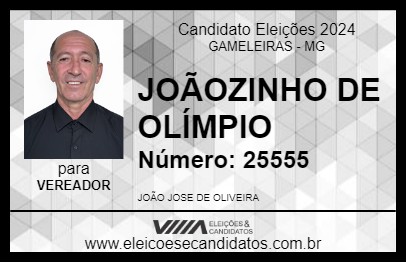 Candidato JOÃOZINHO DE OLÍMPIO 2024 - GAMELEIRAS - Eleições