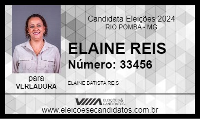 Candidato ELAINE REIS 2024 - RIO POMBA - Eleições