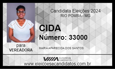 Candidato CIDA 2024 - RIO POMBA - Eleições