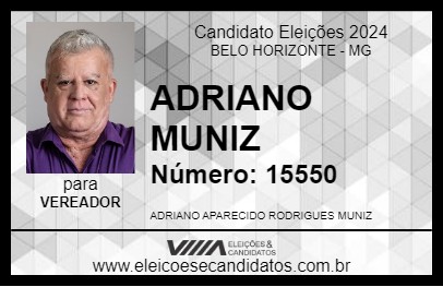 Candidato ADRIANO MUNIZ 2024 - BELO HORIZONTE - Eleições