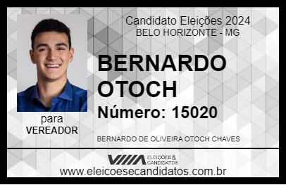 Candidato BERNARDO OTOCH 2024 - BELO HORIZONTE - Eleições