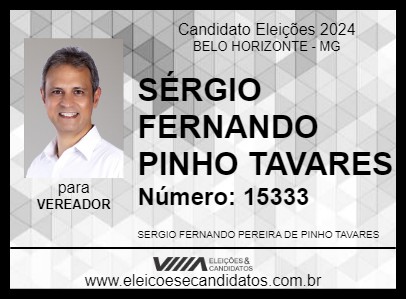 Candidato SÉRGIO FERNANDO PINHO TAVARES 2024 - BELO HORIZONTE - Eleições