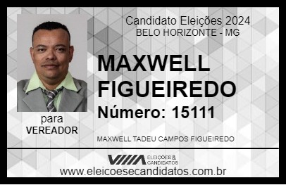 Candidato MAXWELL FIGUEIREDO 2024 - BELO HORIZONTE - Eleições