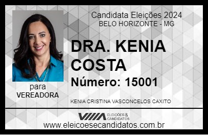 Candidato DRA. KENIA COSTA 2024 - BELO HORIZONTE - Eleições