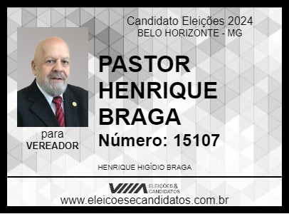 Candidato HENRIQUE BRAGA 2024 - BELO HORIZONTE - Eleições