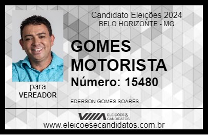 Candidato GOMES MOTORISTA 2024 - BELO HORIZONTE - Eleições