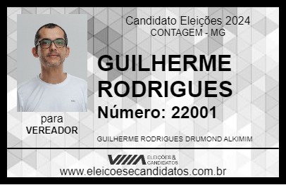 Candidato GUILHERME RODRIGUES 2024 - CONTAGEM - Eleições