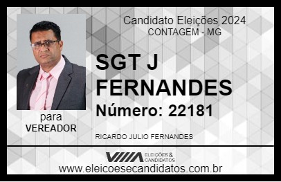 Candidato SGT J FERNANDES 2024 - CONTAGEM - Eleições