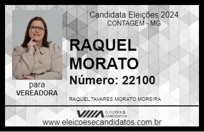 Candidato RAQUEL MORATO 2024 - CONTAGEM - Eleições