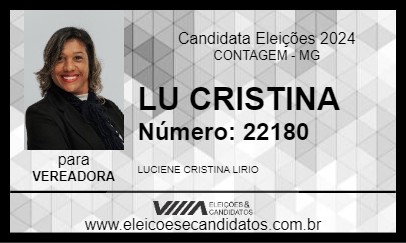 Candidato LU CRISTINA 2024 - CONTAGEM - Eleições