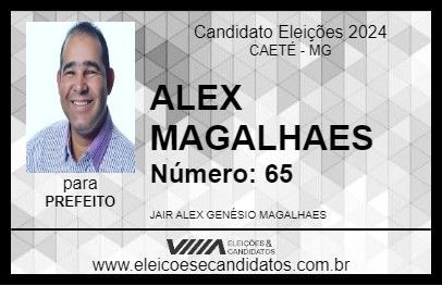 Candidato ALEX MAGALHAES 2024 - CAETÉ - Eleições