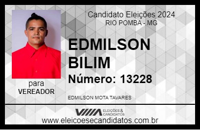 Candidato EDMILSON BILIM 2024 - RIO POMBA - Eleições