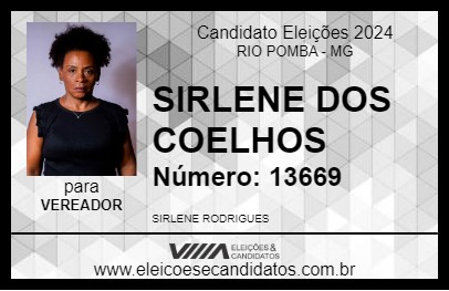 Candidato SIRLENE DOS COELHOS 2024 - RIO POMBA - Eleições