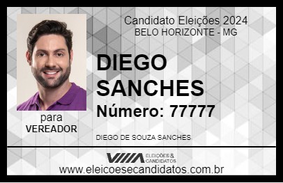 Candidato DIEGO SANCHES 2024 - BELO HORIZONTE - Eleições