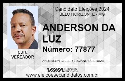 Candidato ANDERSON DA LUZ 2024 - BELO HORIZONTE - Eleições