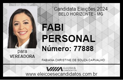 Candidato FABI PERSONAL 2024 - BELO HORIZONTE - Eleições