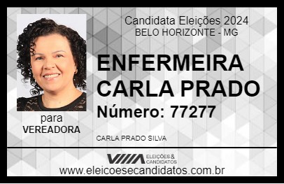 Candidato ENFERMEIRA CARLA PRADO 2024 - BELO HORIZONTE - Eleições