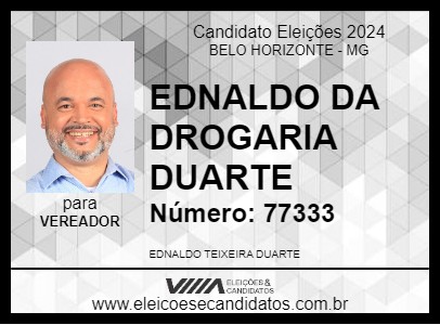 Candidato EDNALDO DA DROGARIA DUARTE 2024 - BELO HORIZONTE - Eleições