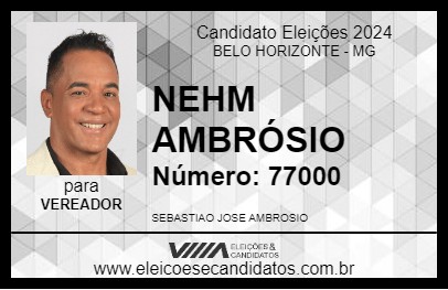 Candidato NEHM AMBRÓSIO 2024 - BELO HORIZONTE - Eleições