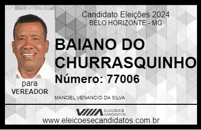 Candidato BAIANO DO CHURRASQUINHO 2024 - BELO HORIZONTE - Eleições