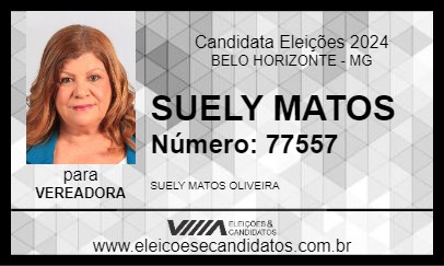 Candidato SUELY MATOS 2024 - BELO HORIZONTE - Eleições