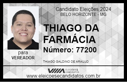 Candidato THIAGO DA FARMÁCIA 2024 - BELO HORIZONTE - Eleições