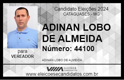 Candidato ADINAN LOBO DE ALMEIDA 2024 - CATAGUASES - Eleições