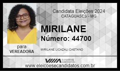 Candidato MIRILANE 2024 - CATAGUASES - Eleições