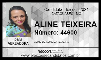 Candidato ALINE TEIXEIRA 2024 - CATAGUASES - Eleições