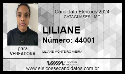 Candidato LILIANE 2024 - CATAGUASES - Eleições