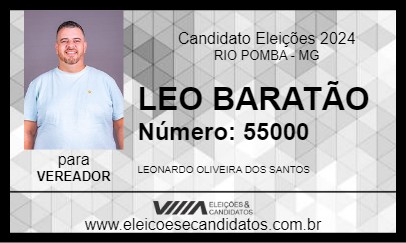 Candidato LEO BARATÃO 2024 - RIO POMBA - Eleições