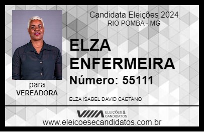 Candidato ELZA ENFERMEIRA 2024 - RIO POMBA - Eleições