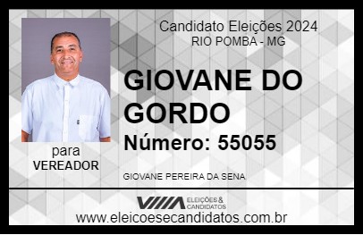 Candidato GIOVANE DO GORDO 2024 - RIO POMBA - Eleições