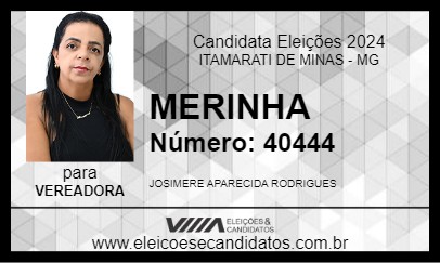 Candidato MERINHA 2024 - ITAMARATI DE MINAS - Eleições