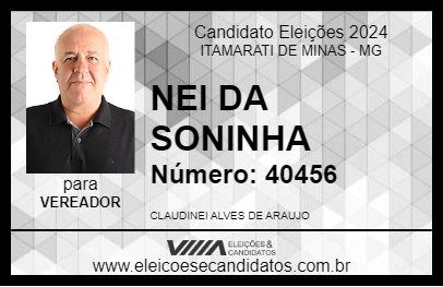 Candidato NEI DA SONINHA 2024 - ITAMARATI DE MINAS - Eleições